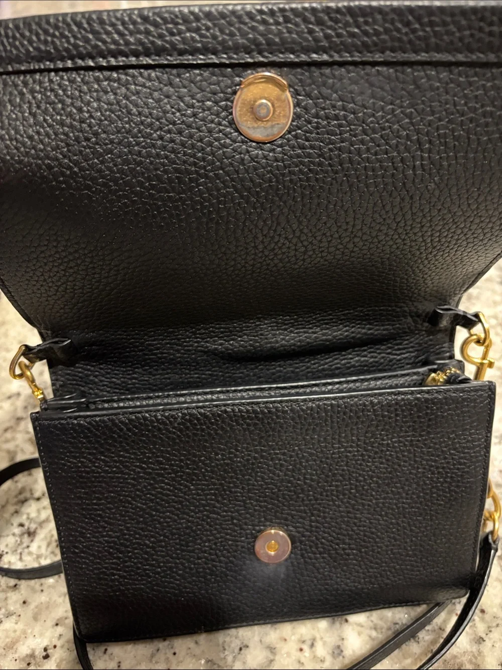 Tory Burch Georgia Black Leather Crossbody